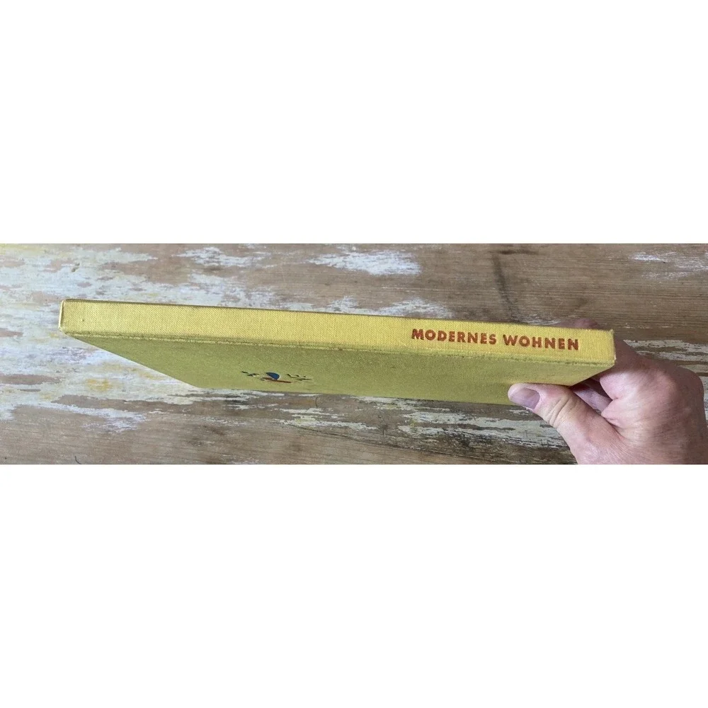 Vintage German HC book Modernes Wohnen Modern Living mid cent modern design 1954